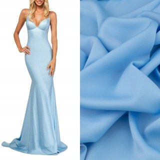 Stoff für Abendkleider hellblau glatt 0,5m