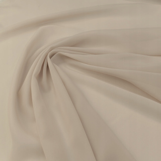 Beiger, glatter Chiffon-Stoff ohne Muster 0,5m