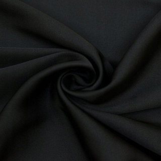 Seidenchiffon Stoff schwarz glatt ohne Muster 0,5m