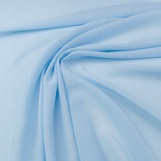 Stoff Chiffon hellblau glatt ohne Muster 0,5m