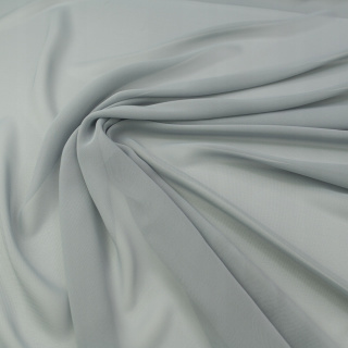 Stoff Chiffon grau glatt ohne Muster 0,5m