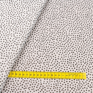 Chiffonstoff weiß glatt Punkte Muster 0,5m