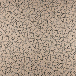 Chiffonstoff crêpiert beige glatt Blumen 0,5m