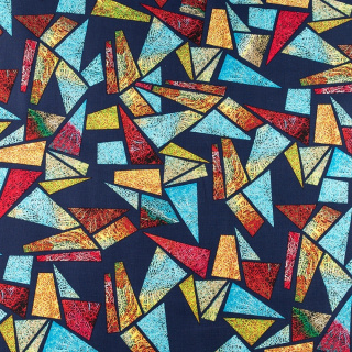 Viskosestoff geometrisches Muster 100% Viskose 0,5m