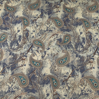 Glatter Viskosestoff Paisley-Muster 100% Viskose 0,5m
