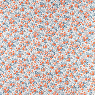 Viskosestoff weiß Blumen 100% Viskose 0,5m