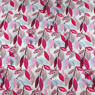 Stoff Viskose rosa Blumen 100% Viskose 0,5m