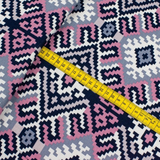 Viskose-Strickstoff weich orientalisches Muster 0,5m