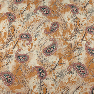 Viskosestoff Senf Paisley 100% Viskose 0,5m
