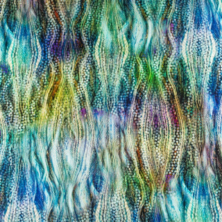 Viskosestoff grün-blau 100% Viskose 0,5m