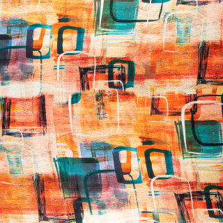 Stoff Viskose Twill orange glatt gestrichen 0,5m