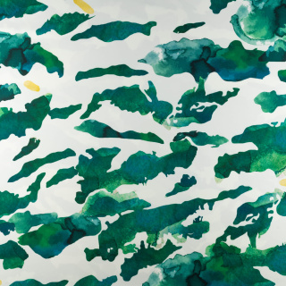 Stoff Viskose Twill grün glatt Camouflage Muster 0,5m