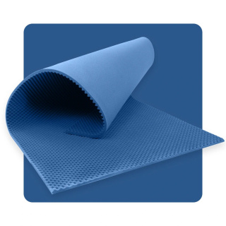 Akustikpaneel Schaumstoff WELLEN 200×100 cm 2 cm blau