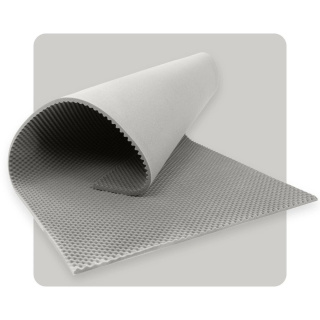 Akustikpanel Schaum WAVES 200×100 cm 3 cm hellgrau