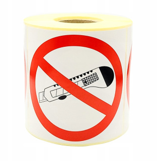 Warnetiketten Aufkleber 50x50 mm 500 Stk.