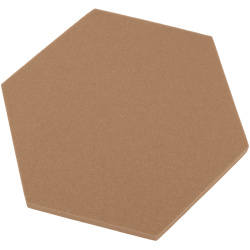 Akustikpaneel Sechseck braun 50x50 cm Dicke 3 cm Hexagon