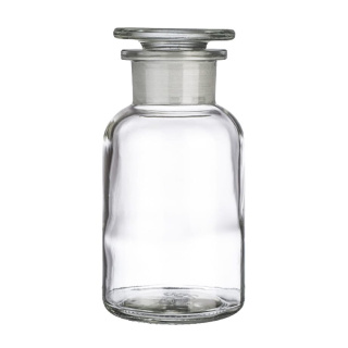 Sklenená fľaša s korkovou zátkou 250 ml, široké hrdlo, brúsený uzáver