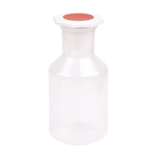 Laboratórna plastová fľaša PP 500 ml so zátkou, brúsenie 45/40