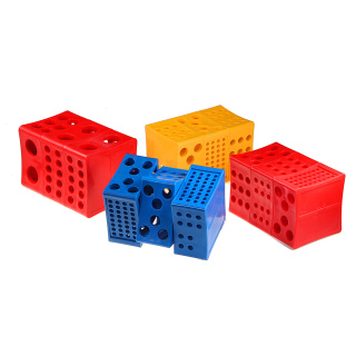 Modulares Mehrfachröhrenständer, klein, blau – PP, autoklavierbar, laborfähig