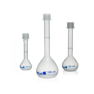 Messzylinder aus PP mit Schraubverschluss, Klasse B – 100 ml, DIN EN ISO 1042