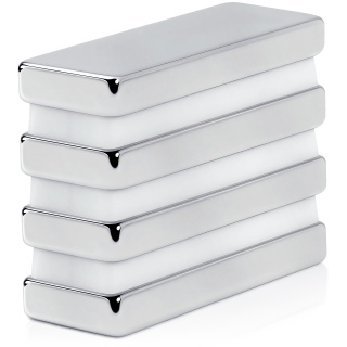 Neodymové magnety doštičkové 40x15x5 mm, trieda N45 – 4 ks
