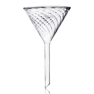 Laborglas-Trichtern mit Rillen für schnelle Filtration, Durchmesser 100 mm – BORO 3.3