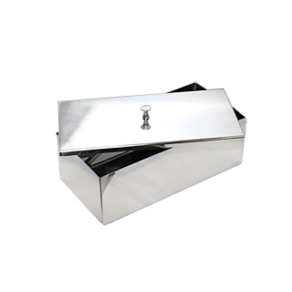 Edelstahlbox 18-8 mit Deckel, 200×100×50 mm – Laboratorium
