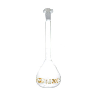 Messbecher Glas, 5 ml, Klasse B, braune Skala, geschliffene Verbindung 10/19