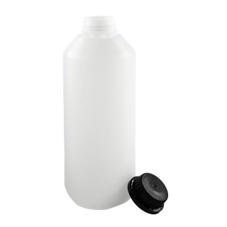 Fľaša LDPE 1000 ml s čiernym uzáverom a poistným krúžkom