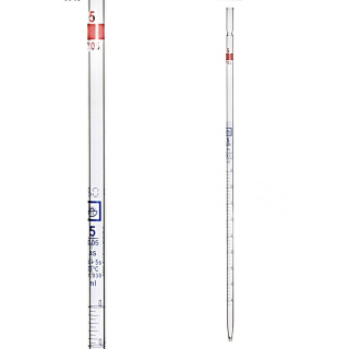 Mehrkanal-Pipette, 25 ml (0,1 ml), Klasse AS, blaue Skala, mit Zertifikat