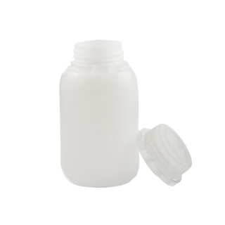 Flasche 250ml HDPE und Verschluss mit farblosem Deckel