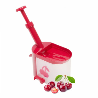 Kirschentkerner Entkerner für Kirschen und Sauerkirschen 16 x 9,8 x 28,8 cm rot