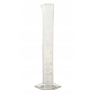 Messzylinder PP 50ml mit Reliefskala Messbecher