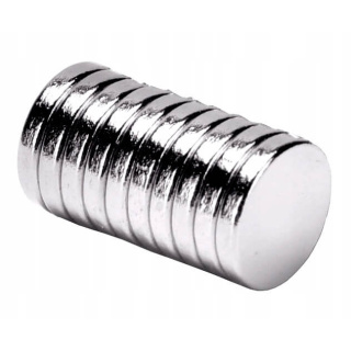 Starker neodymischer Zylindermagnet 10x1mm 10 Stück