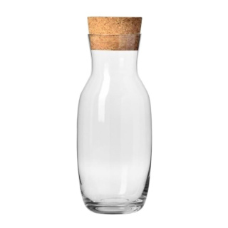 Glaskaraffe mit Korkstopfen 1 l