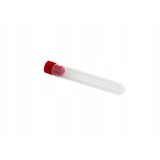 Reagenzglas PP 12x75mm mit rotem Verschluss 50 Stück