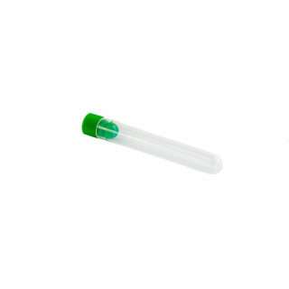 PP-Reagenzglas 12x75mm mit grünem Verschluss 100 Stk