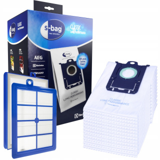 Tüte für synthetischen Staubsauger S-BAG 12 Stück + Filter