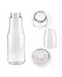 Glasflasche 1000 ml 24 cm SOK mit Verschluss