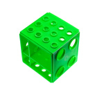 Mehrfachständer für Reagenzgläser 4in1, groß, grün – PP, 110 × 110 × 110 mm, Laborgeräte