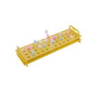 Reagenzglasständer aus PC, 48 Plätze (12×4), 1,5/2,0 ml, gelb – Laboratorium