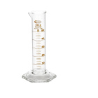Odmerný valec sklenený nízky 50 ml, trieda B, hnedá stupnica - GLASSCO