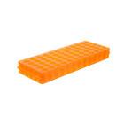 Beidseitiger Eppendorf-Reagenzglasständer, 60 Plätze, 0,5–2,0 ml, orange – PP, autoclavierbar