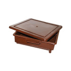 Laborschale aus PP orange – 225 × 225 × 50 mm