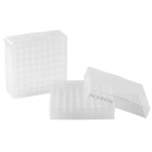 Pudełko PP na skúmavky 81 miest, bezfarebné - box na mikroskúmavky a Cryo skúmavky 132 x 132 mm