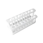 Doppelreihiger Reagenzglasständer aus PP, 7 Plätze 21,5 mm und 8 Plätze 17,5 mm, mit Stiften – Laboratorium
