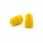 Korok PE karbovaný do skúmaviek 12 mm žltý - laboratórna uzávierka pre biológiu a chémiu, 1 ks