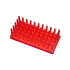 Reagenzglasständer Typ Igel, rot, Durchmesser 17–20 mm – PP, autoklavierbar
