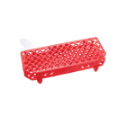 Reagenzglasständer Eppendorf aus PP, 100 Plätze, 1,5 ml, rot – autoklavierbar