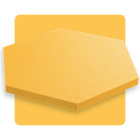 Akustikpaneel Sechseck bananengelb 50x50 cm Dicke 3 cm Hexagon